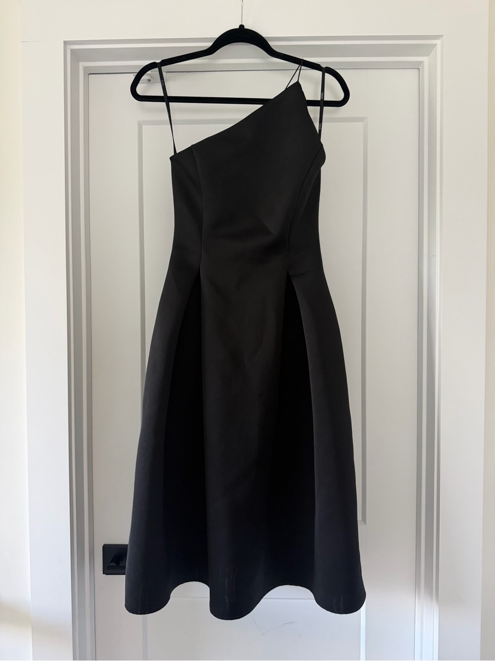 ASOS Black One-Shoulder Midi Dress